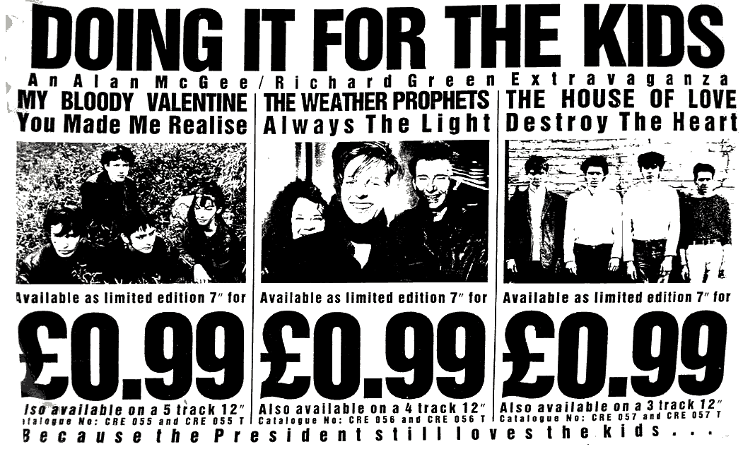 Creation Records Advert August 1988