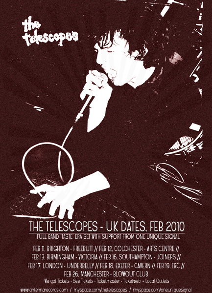 The-Telescopes-Feb-2010-Tour The Telescopes February 2010 Tour Poster