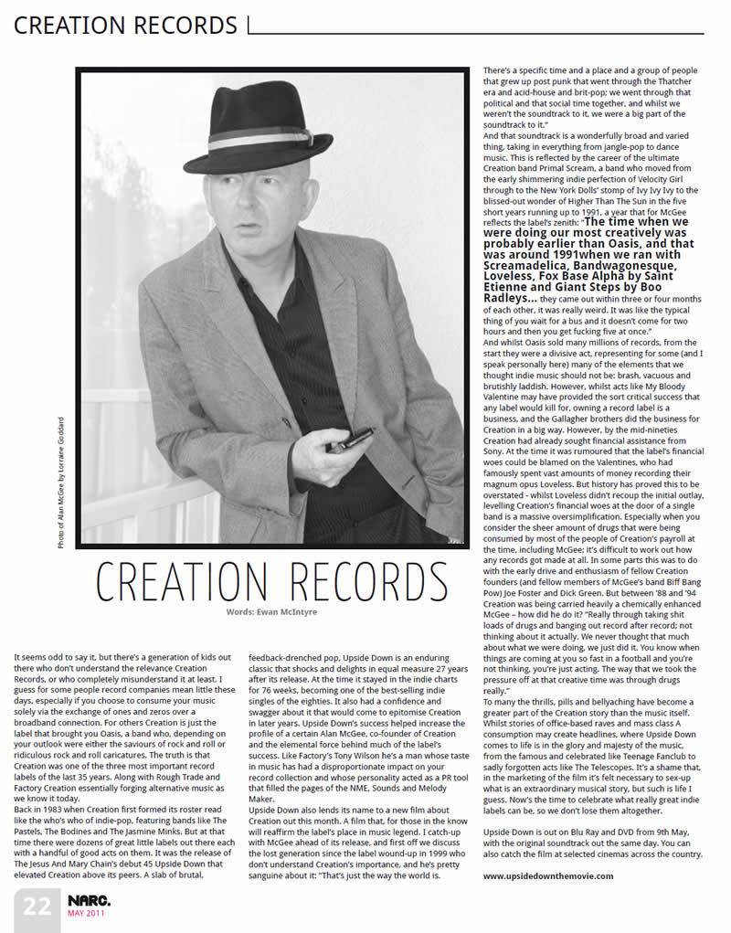 Alan McGee Narc May 2011 Alan McGee Narc May 2011