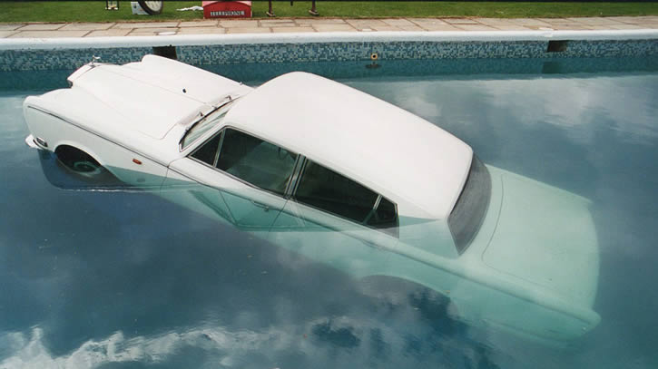 Rolls Royce in swimming pool at Be Here Now photo sessions Rolls Royce in swimming pool at Be Here Now photo sessions